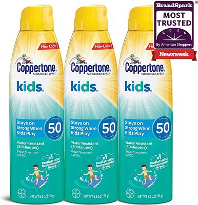 Purchase Coppertone KIDS Sunscreen Continuous Spray SPF 50 (5.5-Ounce, Pack of 3) at Amazon.com