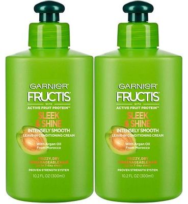 Purchase Garnier Fructis Sleek & Shine Intensely Smooth Leave-In Conditioning Cream, 10.2 Ounce (2 Count) at Amazon.com