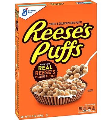 Purchase Reese's Peanut Butter Puffs, Breakfast Cereal, 11.5 Ounce at Amazon.com