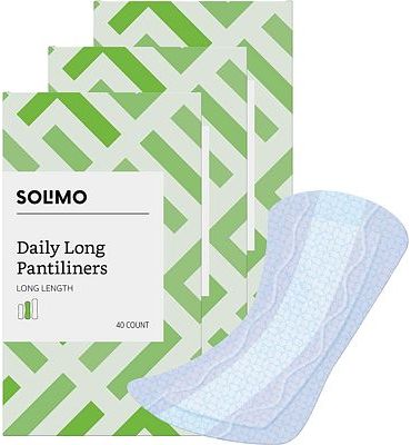 Purchase Amazon Brand - Solimo Daily Long Pantiliner, Long Length, 120 Count (3 packs of 40) at Amazon.com