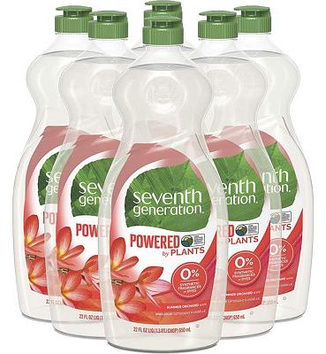 Purchase Seventh Generation Dish Liquid Soap, Summer Orchard Scent, 22 Oz, 6 Pack, 22 Ounce at Amazon.com