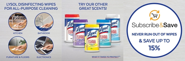 Purchase Lysol Disinfecting Wipes, Lemon & Lime Blossom, 80ct on Amazon.com