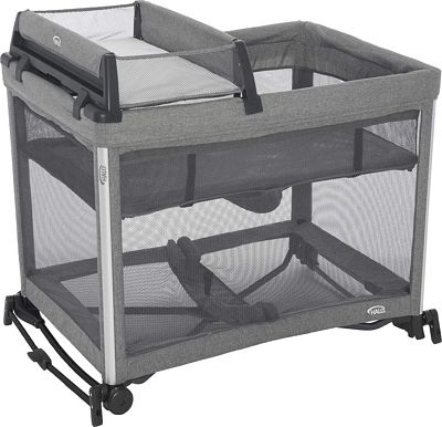Purchase HALO 3-in-1 DreamNest Plus Bassinet, Portable Crib, Travel Cot with Rocking Attachment, Breathable Mesh Mattress, Easy to Fold Pack and Play at Amazon.com