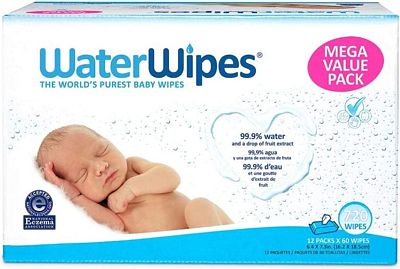 Purchase WaterWipes Unscented Baby Wipes, Sensitive and Newborn Skin, 12 Packs (720 Wipes) at Amazon.com