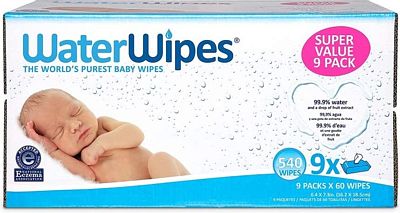 Purchase WaterWipes Sensitive Baby Wipes, Unscented, 540 Count (9 Packs of 60 Count) at Amazon.com