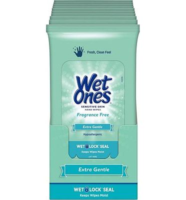 Purchase Wet Ones Sensitive Skin Hand Wipes, 20 Count (Pack Of 10) at Amazon.com