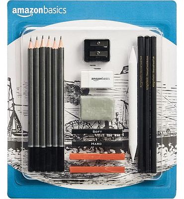 Purchase AmazonBasics Sketch and Drawing Art Pencil Kit - 17-Piece Set at Amazon.com