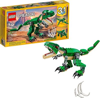 Purchase LEGO Creator Mighty Dinosaurs 31058 Build It Yourself Dinosaur Set, Create a Pterodactyl, Triceratops and T Rex Toy (174 Pieces) at Amazon.com