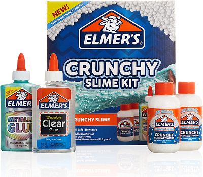 Purchase Elmers Crunchy Slime Kit, Slime Supplies Include Metallic Liquid Glue, Clear Liquid Glue, Crunchy Magical Liquid Slime Activator, 4 Count at Amazon.com