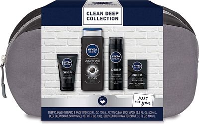 Purchase Nivea Men Clean Deep Skin Care Collection for Men, 4 Piece Gift Set at Amazon.com