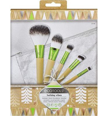 Purchase EcoTools Holiday Vibes Makeup Brush Gift Set with Travel Brush Bag, Stocking Stuffer, Set of 6 at Amazon.com