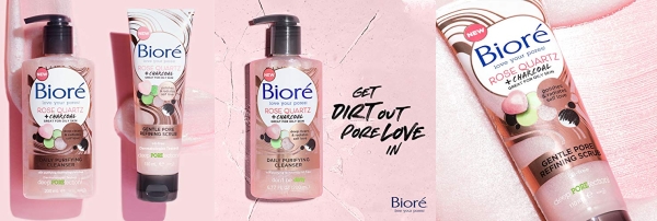 Purchase Biore Rose Quartz Charcoal Daily Purifying Face Wash & Scrub on Amazon.com
