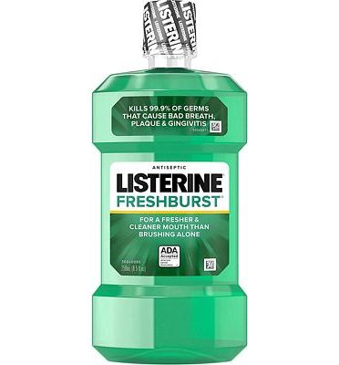 Purchase Listerine Freshburst Antiseptic Mouthwash with Germ-Killing Oral Care Formula to Fight Bad Breath, Plaque and Gingivitis, 250 mL at Amazon.com