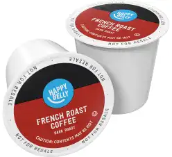Amazon Brand - 100 Ct. Happy Belly Dark Roast Coffee Pods