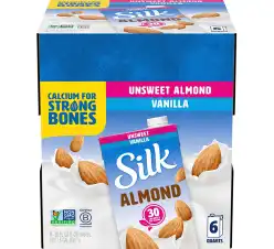 Unsweetened Vanilla Almond Milk, 32 oz (Pack of 6), Non-Dairy