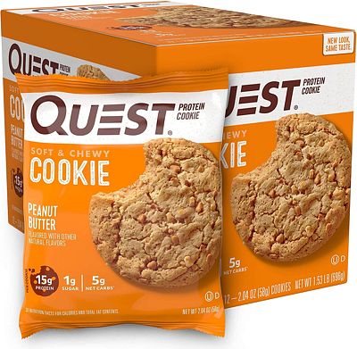 Purchase Quest Nutrition Peanut Butter Protein Cookie, High Protein, Low Carb, 12 Count at Amazon.com