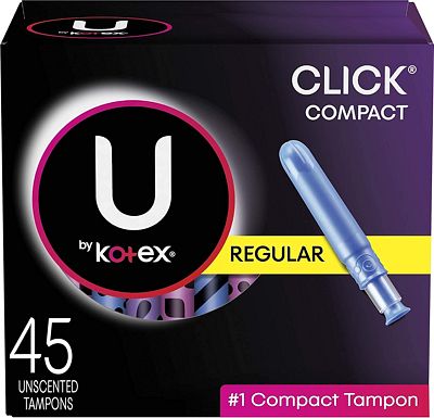 Purchase U by Kotex Click Compact Tampons, Regular Absorbency, Unscented, 45 Count at Amazon.com