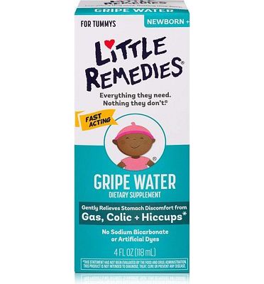 Purchase Little Remedies Gripe Water-No Alcohol, Sodium Bicarbonate, Artificial Color & Gluten Free-Safe for Newborns-4 oz Bottle at Amazon.com