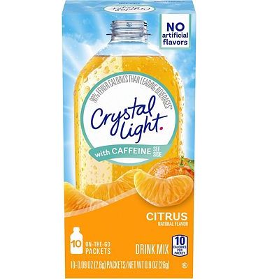 Purchase Crystal Light Citrus Energy Drink Mix with Caffeine (10 On-the-Go Packets) at Amazon.com