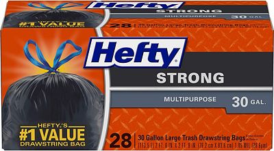 Purchase Hefty Strong Large Trash Bags, 30 Gal, 28 Count at Amazon.com