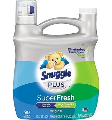 Purchase Snuggle Plus Super Fresh Liquid Fabric Softener with Odor Eliminating Technology, 95 Fluid Ounces at Amazon.com