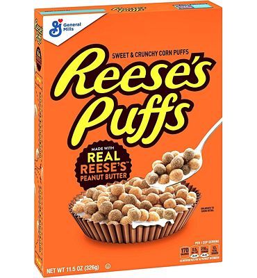 Purchase Reese's Puffs Cereal Chocolate Peanut Butter, with Whole Grain, 11.5 oz at Amazon.com