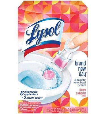 Purchase Lysol Automatic Toilet Bowl Cleaner, Click Gel, Mango & Hibiscus, 6 Count at Amazon.com