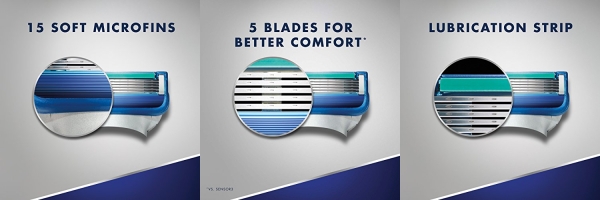 Purchase Gillette5 Men's Razor Blade Refills, 8 Count on Amazon.com
