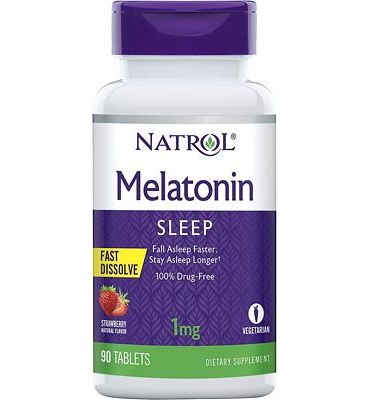 Purchase Natrol Melatonin Fast Dissolve Tablets, Maximum Strength, Strawberry Flavor, 1mg, 90 Count at Amazon.com