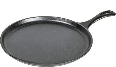 Purchase Lodge Pre-Seasoned Cast Iron Griddle With Easy-Grip Handle, 10.5 Inch, Black at Amazon.com