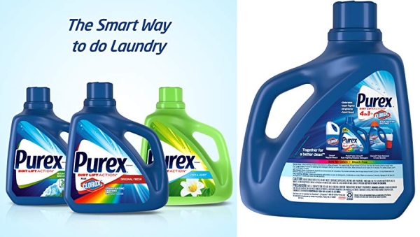 Purchase Purex Liquid Laundry Detergent Plus Clorox 2, Original Fresh, 128 Fluid Ounces, 85 Loads on Amazon.com