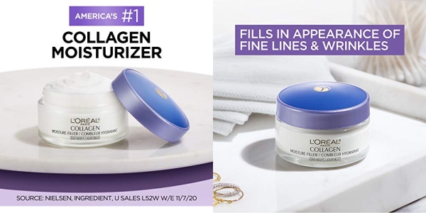 Purchase Collagen Face Moisturizer by L'Oreal Paris, Anti-Aging Day Cream and Night Cream to Smooth Wrinkles, Lightweight, Non-greasy Facial Cream, 1.7 oz. on Amazon.com