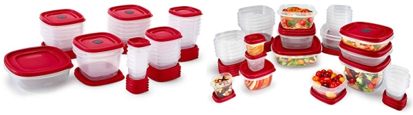 Purchase Rubbermaid Easy Find Vented Lids Food Storage Containers, Set of 30 (60 Pieces Total), Racer Red on Amazon.com