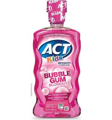 Purchase ACT Kids AntiCavity Fluoride Rinse Children's Mouthwash, Bubblegum Blowout, 16.9 Fl Oz at Amazon.com