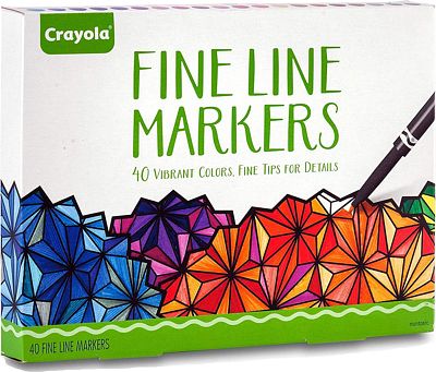 Purchase Crayola Fine Line Markers Adult Coloring Set, 40 Count at Amazon.com