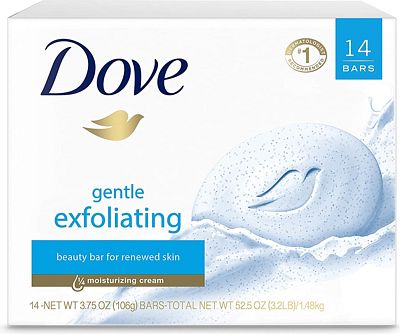 Purchase Dove Beauty Bar for Softer and Smoother Skin Gentle Exfoliating More Moisturizing Than Bar Soap 3.75 oz 14 Bars at Amazon.com