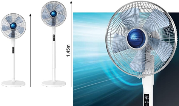 Purchase Rowenta Turbo Silence Extreme+ Stand Fan, Powerful, Remote Control, Auto-Off Timer on Amazon.com
