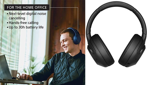 Purchase Sony Noise Cancelling Headphones, Wireless Bluetooth Over the Ear Headset with Mic for Phone-Call and Alexa Voice Control on Amazon.com
