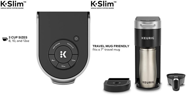 Purchase Keurig K-Slim Coffee Maker, Single Serve K-Cup Pod Coffee Brewer, 8 to 12 oz. Brew Sizes, Black on Amazon.com