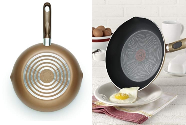 Purchase T-fal B036S2 Excite ProGlide Nonstick Thermo-Spot Heat Indicator Dishwasher Oven Safe 8 Inch and 10.5 Inch Fry Pan Cookware Set, 2-Piece, Bronze on Amazon.com