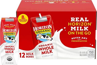 Purchase Horizon Organic Whole Milk Single, 8 Fl Oz (Pack of 12) at Amazon.com