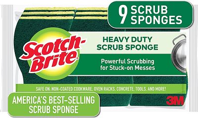 Purchase Scotch-Brite Heavy Duty Scrub Sponges, 9 Scrub Sponges, Stands Up to Stuck-on Grime at Amazon.com