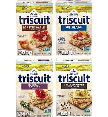 Purchase Triscuit Whole Grain Crackers 4 Flavor Variety Pack, Regular Size, 4 Boxes at Amazon.com