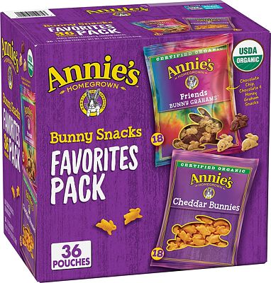 Purchase Organic, Snack Variety Pack, Cheddar Bunnies and Bunny Grahams, 1 oz, 36 ct at Amazon.com