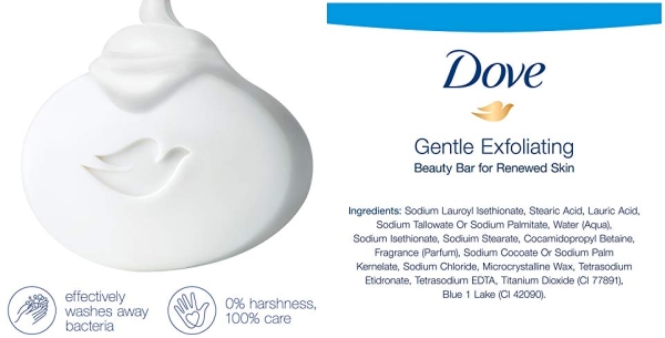 Purchase Dove Beauty Bar for Softer and Smoother Skin Gentle Exfoliating More Moisturizing Than Bar Soap 3.75 oz 14 Bars on Amazon.com