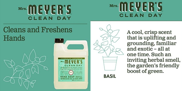 Purchase Mrs. Meyer's - Liquid Hand Soap Refill, Basil - 33 Ounce on Amazon.com