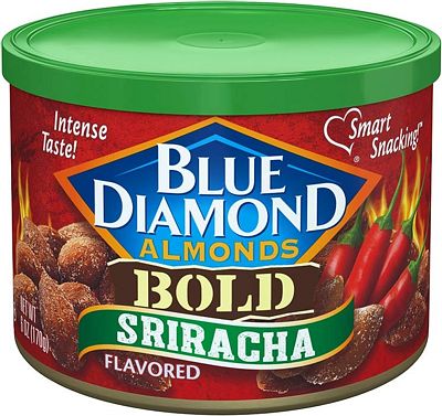 Purchase Blue Diamond Almonds Sriracha Flavored Snack Nuts, 6 Oz Resealable Can at Amazon.com