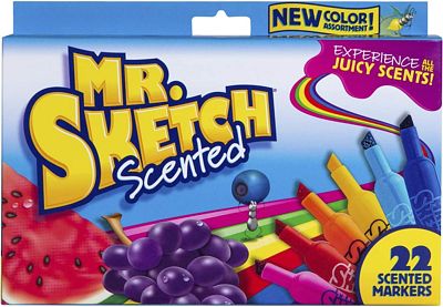 Purchase Mr. Sketch Chiseled Tip Marker, 22 Assorted Scented Markers at Amazon.com
