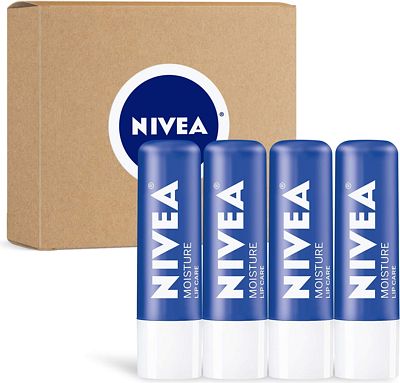 Purchase NIVEA Moisture Lip Care, Unisex Intensively Moisturizing Balm, 0.17 oz, Pack Of 4 at Amazon.com