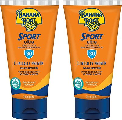 Purchase Banana Boat Sport Ultra, Reef Friendly, Broad Spectrum Sunscreen Lotion, SPF 30, 3oz. + 6oz. - Pack of 2 at Amazon.com